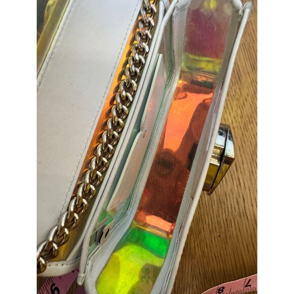 Kate Spade Optic White Hologram Iridescent Nicola Bag 7" X 5" X 2" - Picture 16 of 16